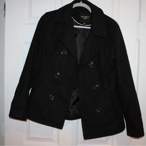 Black dress coat size large